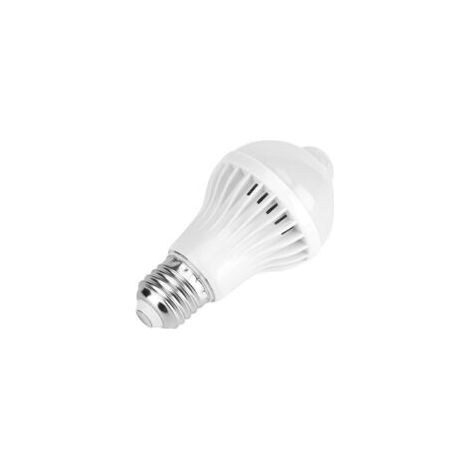 Ampoule LED E27 avec détecteur PIR - 7W - Pour entrée/garage/couloir - Infrarouge intelligent
