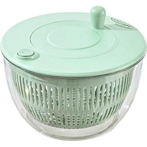 Essoreuse à salade grand format, bol pour laver les fruits et légumes, essoreuse à salade, essoreuse à pâtes et frites avec 5 lames, passoire de cuisine (1/5)