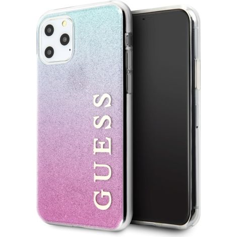 Funda rígida Guess GUHCN65PCUGLPBL para iPhone 11 Pro Max rosa/azul/rosa azul con efecto degradado brillante. (1/5)