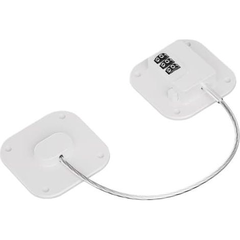 Cadenas à combinaison pour réfrigérateur et placard – Cadenas de sécurité auto-adhésifs sans perçage, lot de 2, blanc - couleur (1/5)