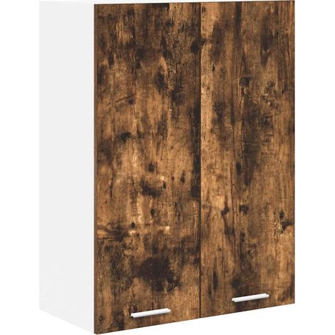 Armadio pensile moderno ampio spazio di archiviazione 60 x 31 x 80 cm in legno multistrato rovere fumo 020053317