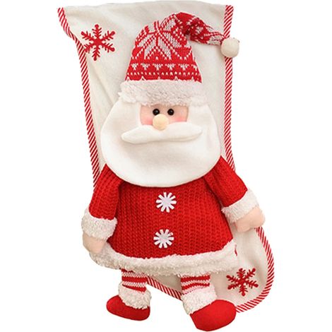 Chaussettes de Noël à suspendre à la cheminée pour les décorations de fêtes de Noël en famille (1/5)
