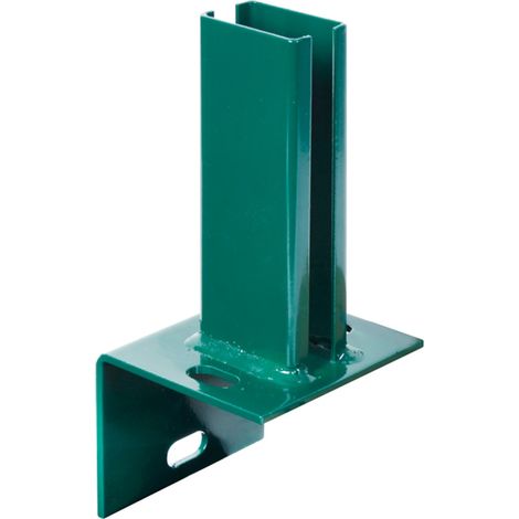 ALBERTS Pfostenträger für Zaunpf.Doppelstab-Gittermatten/L-Steine, grün, z.Aufschr.f.60x40mm (1/3)