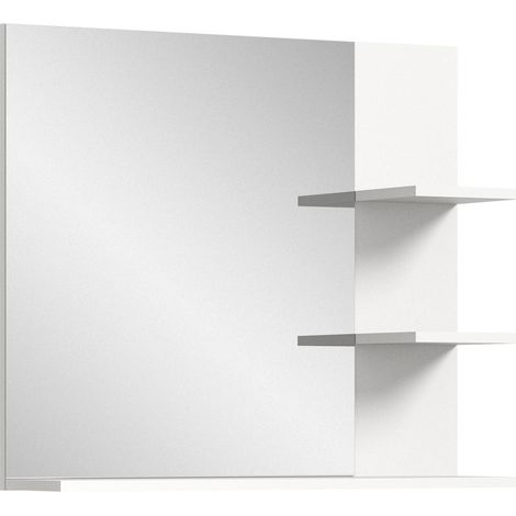 Laredo Bad Spiegel 80cm 3 Ablagen weiß.
