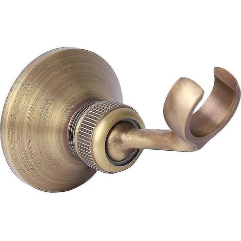 Support de pommeau de douche réglable en laiton électroplaqué, base de support pour pommeau de douche, accessoire de salle de bain (1 pièce, couleur bronze) (1/5)