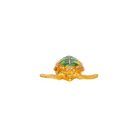 Boîte à charnière en forme de tortue marine, figurine de collection, modèle décoratif pour bijoux, bagues et boucles d'oreilles. (1/5)