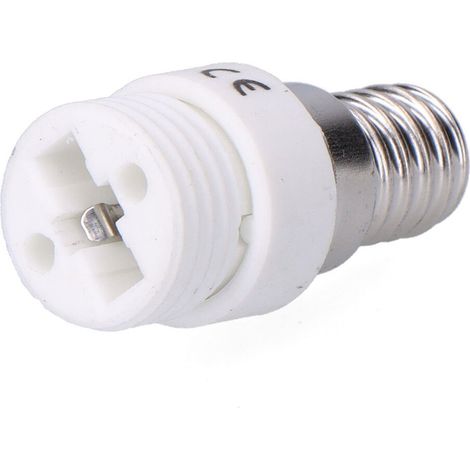 Convertitore da E14 a G9, da 2 a 230 V, bianco, ø20 x 45 mm (confezionato in termoretraibile)