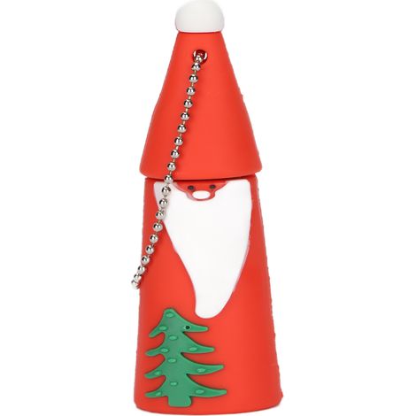 Niedlicher Weihnachtsmann-USB-Stick, 128 GB, rot, hohe Speicherkapazität, USB 2.0, mobiler Speicher (1/5)