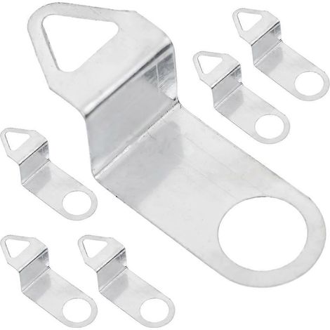 Lot de 6 crochets pour mécanisme d'horloge murale, supports pour horloge à pendule-6.00X2.00X2.00CM-Silver (1/4)