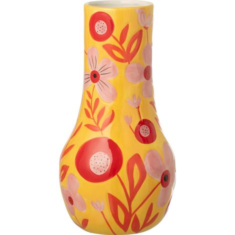 Vase fleuri multicolore en poterie - multicolore (1/3)