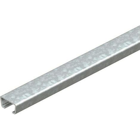 OBO Bettermann Profilschiene ungelocht, Schlitzweite 16,5mm 2000x35x18 Stahl tauchfeuerverzinkt, 2 Meter, 1112228