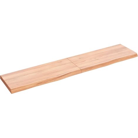 Étagère murale Étagères flottante marron clair 140x30x4cm bois chêne massif traité CNENE117142 (1/5)