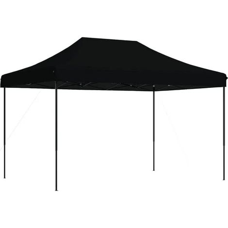 Tente de réception pliable noire, mesurant 410x279x315 cm. (1/5)