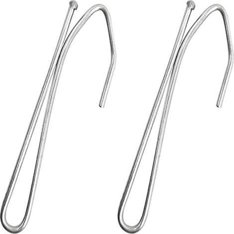 2 mm Einzelhaken, Gardinenschienenhaken, Befestigungszubehör für Gardinenschienen, Edelstahl-Metallhaken (20 Stück) (1/5)