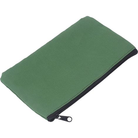 Werkzeugtasche aus olivgrünem Canvas, tragbar, multifunktional, robust, für Schraubenschlüssel, Schraubendreher, Nägel, 27,4 x 16 cm (1/5)