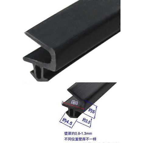 Bandes d'étanchéité EPDM 10M pour portes/fenêtres en aluminium, isolation acoustique (MK005) (1/5)