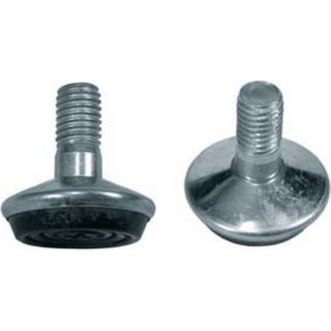25PZ PIEDINO REGISTRABILE GIREVOLE ACCIAIO NICHELATO mm8 MA larghezza base mm32