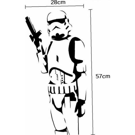 Décor Mode Produit Cool Star Wars Enfants Aime Stormtrooper Art Wall Sticker Vinyl Stickers Décor Garçons Chambre Murale (1/4)