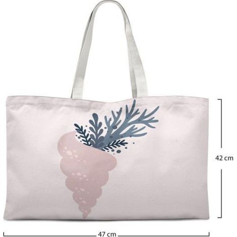 Sac Shopping - Tote Bag Coton - Rose - 47 x 42 cm - Anse Épaule - 1 Pièce (1/4)