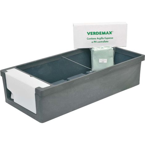 Fioriera Orto Urbano da Giardino 6L 58x115xH28cm Rama Vegetable Antracite
