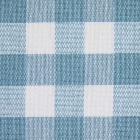 HOMESCAPES Tissu Vichy à grands carreaux en coton, Bleu