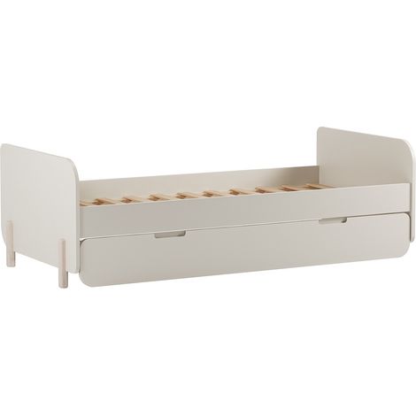 Lit gigogne 2 x 90 x 190 cm - MDF et pin - Coloris : Naturel et beige - TALUDO