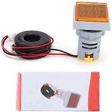 Voyant d'alimentation universel carré à 2 écrans 60500V CA AD16-22FVAYellow (1/5)