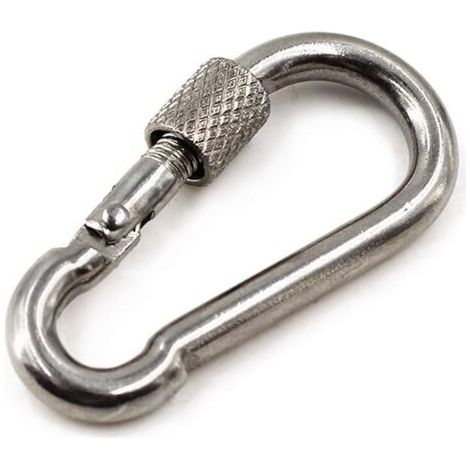 Lot de 10 mousquetons M4 en acier inoxydable 304 avec fermoir à vis pour la maison, le camping, la randonnée, la pêche, les voyages, le sac à dos