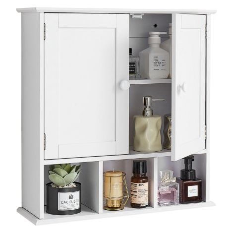 Armoire murale de salle de bain - 2 portes et étagère réglable (1/5)