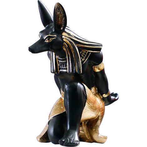 Porte-bouteilles créatif en résine synthétique, porte-bouteilles innovant pour une bouteille, ornement de table Anubis (1/5)