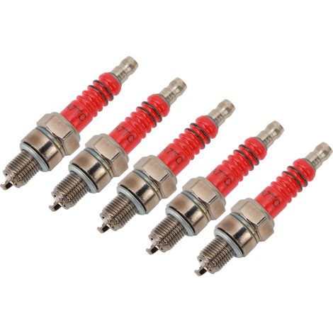 5 Bougies d'Allumage Moto A7TC Type Course pour Scooter 4 Temps GY6 50cc à 150cc Kit de 5 (1/5)