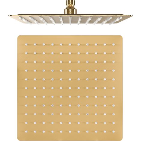 Rociador de ducha dorado cepillado 20 cm de techo de Valaz (1/2)