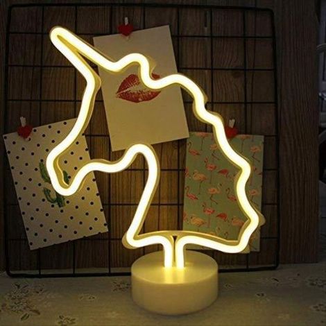 Lampe de nuit licorne néon LED 3D Belle licorne (1/5)