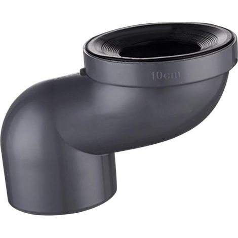 Décaleur de toilette gris de 10 cm (adaptateur de toilette décalé, décaleur de bride de toilette)
