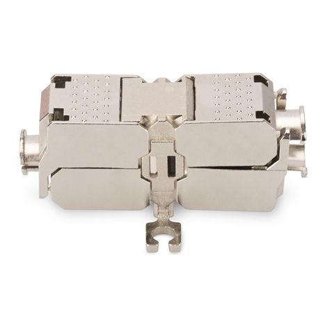 Coupleur RJ45 Cat6A 500 MHz – Adaptateur pour câbles AWG 22-26 – Connexion rapide LSA – Alliage de zinc et contacts nickelés – Digitus (1/10)