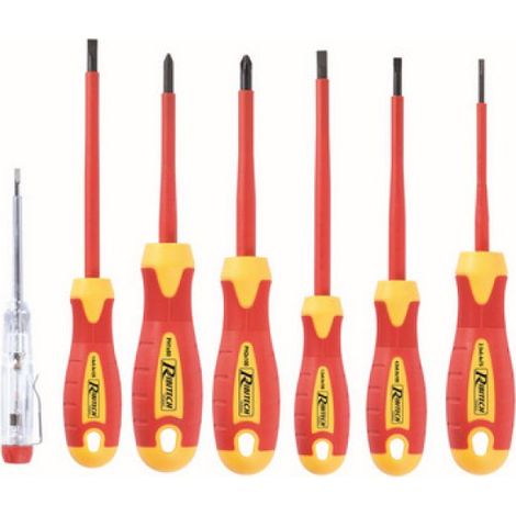 SET DI 7 CACCIAVITI DA ELETTRICISTA 2,5 - 4 - 5,5 - 6,5 - PH1 PH2