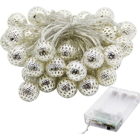 Guirlande lumineuse décorative à 30 LED, boules marocaines, fonctionnant sur piles. (1/5)