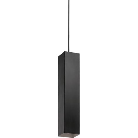 Ideal Lux Sky - Lámpara colgante de techo delgada con 1 luz Negra, GU10