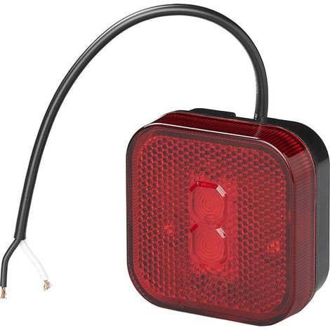 Luce di posizione posteriore 1224V LED rossa 65 x 65 mm