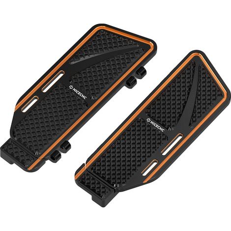 Reposapiés, altura regulable, diseño elegante, color naranja. (1/2)