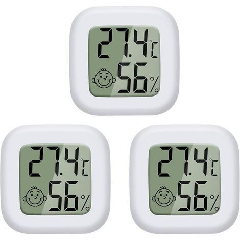 Mini LCD Thermometer Hygrometer Indoor Digital Temperature Humidity High Precision Portable -50℃ 70℃ 10% 99% RH for Living Room Warehouse Baby Room Cloakroom (1/5)