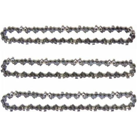 Lot de 3 chaînes d'élagueuse sur perche 10' (25 cm) – 40 maillons d'entraînement – Faible rebond pour tronçonneuses jusqu'à 42 cc (1/4)