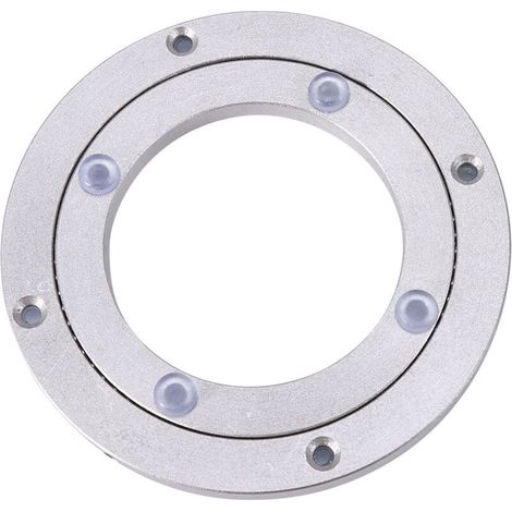 Plateau tournant robuste en alliage d'aluminium avec roulement pivotant, style Lazy Susan, pour table à manger ronde. Accessoires pour plateau tournant fluide, 140 mm (1/5)