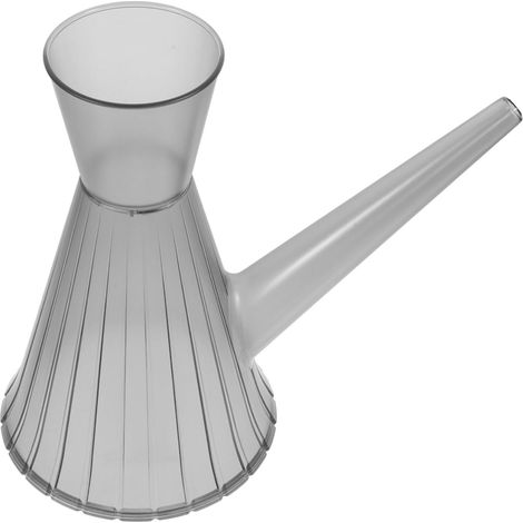 Regadera gris de 13 litros con boquilla larga para plantas de interior, maceta transparente de gran capacidad, herramienta versátil para regar y decorar con flores. (1/5)