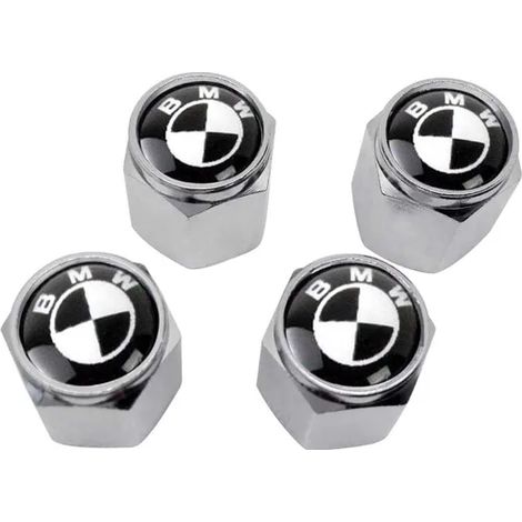 (A) 4 bouchons de valve de pneu en métal pour voiture, accessoires auto compatibles avec M E46 E90 E60 F30 F10 E39 E36 F20 E92 E87 E92 G30 E30 (1/5)