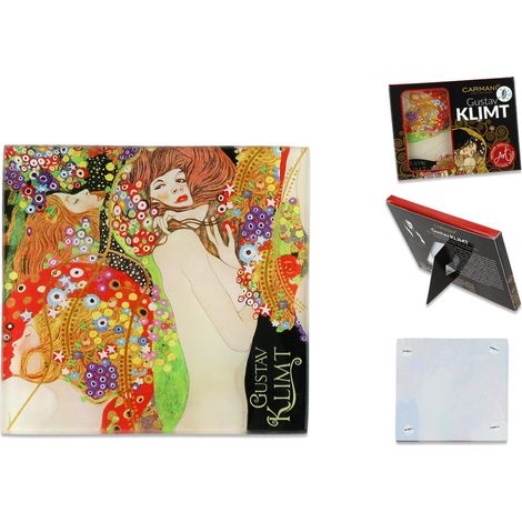 Posavasos de cristal - G. Klimt, Mangueras de agua (carmani)