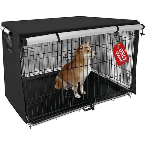 Dog Crate Cover 36 Inch Oxford Dog Crate Cover with Ventilation Window Pet Kennel Cover for Indoor Outdoor (1/4)