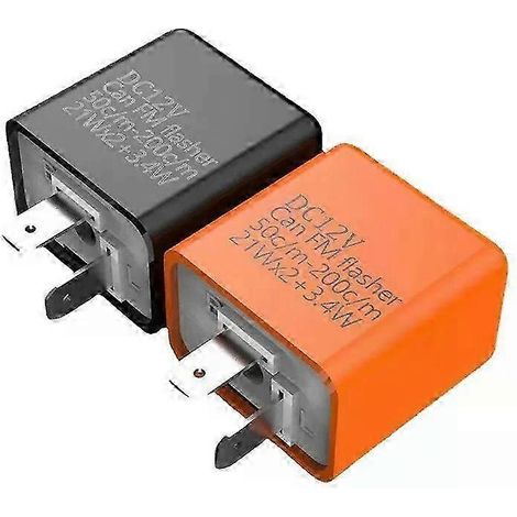 2-poliges LED-Blinkerrelais für Motorräder, einstellbare Frequenz, 12 V, Blinker, Blinkerrelais, passend für Motorradzubehör - JXLGV (1/5)
