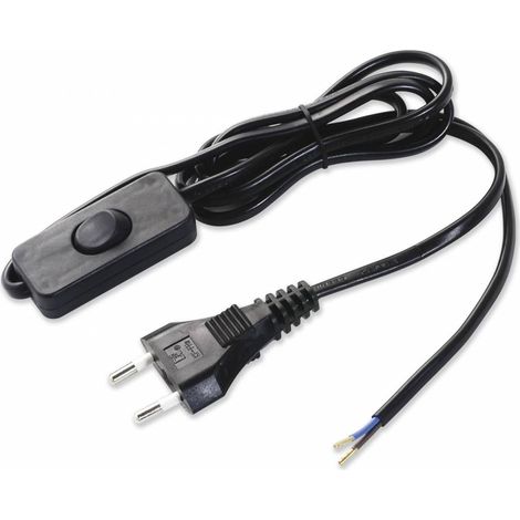 CA ble d&39alimentation 1,5 mtl avec interrupteur noir 10A pour lapade