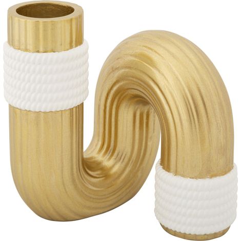 Vase Design en Résine "Bann" 12cm Or